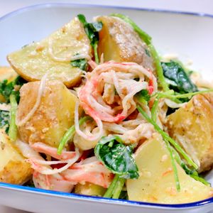 まゆの作ってみた!投稿(【新じゃがと三つ葉の柚子胡椒ごまマヨサラダ】ハマるおいしさ♪)