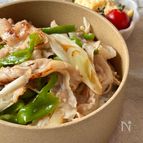 10分で完成！【ピーマン豚塩丼】