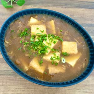 のりのり🐾🎀🤍の作ってみた!投稿(【厚揚げとなめこのトロ炒め】コチュジャン使用！ご飯にどうぞ)