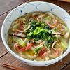 ねぎカニカマあんかけうどん
