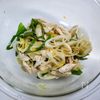白ねぎの甘さが美味しい「鶏ささ身肉と白ねぎの和え物」の工程4
