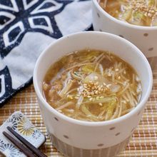 あっさり味で合わせやすい♪『えのきと白菜の和風スープ』