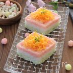 牛乳パックでできる菱餅寿司