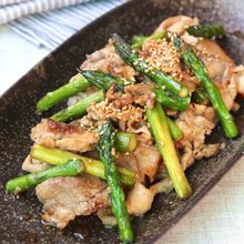 ご飯が進む!ビールにも合う!【豚バラ肉とアスパラの甘辛炒め】