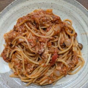 はるはるの作ってみた!投稿(《人気No.1》我が家の殿堂入り👑さば缶トマトソースパスタ)