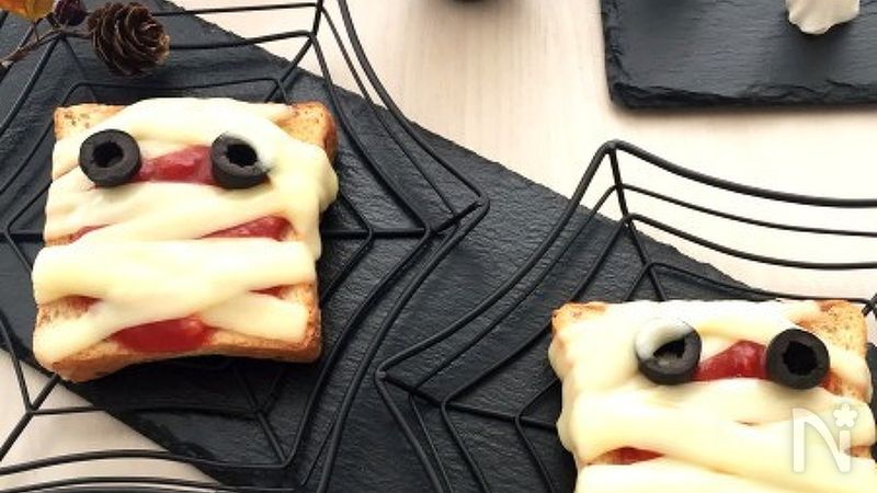 ハロウィン★トースト おばけトースト 今回はハロウィンにピッタリ！おばけトーストを