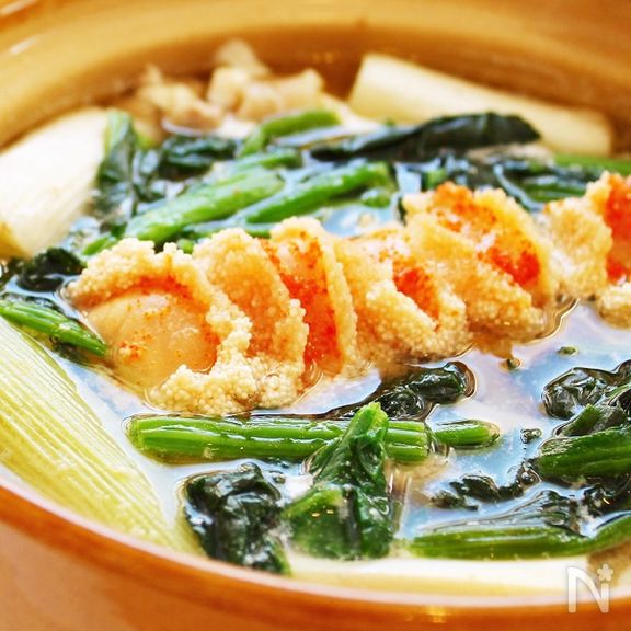 ねぎと豆腐の明太子鍋☆