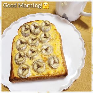ナムディの作ってみた!投稿(いつもの食パンに飽きたら…！焼きバナナプリントースト)
