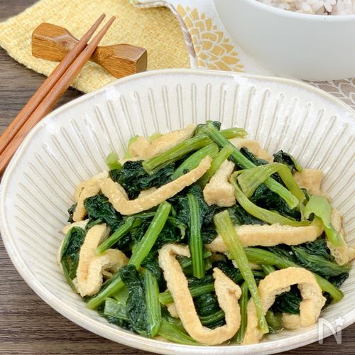 *和食のもう一品*小松菜と油揚げの煮物《食材2つで簡単副菜》