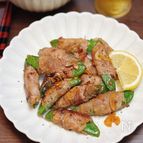 【スナップエンドウの豚肉巻きガーリックソテー】大満足おかず♪