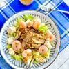春キャベツとまいたけとえびの豆腐サラダ【みそドレッシングで】の工程4