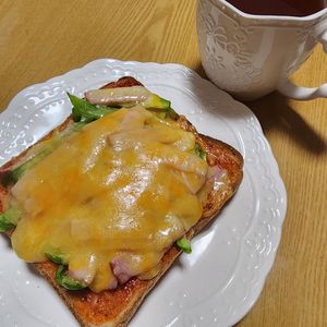 ナムディの作ってみた!投稿(【本気のピザトースト】オレガノで本格ピザの味)
