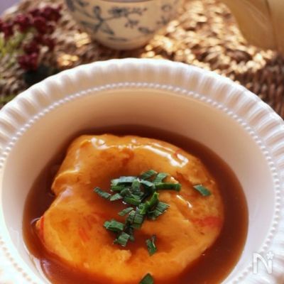 お弁当にも♡レンジで簡単！カニカマでとろーりあんかけかに玉