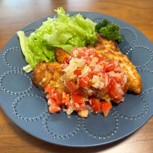 こむぎの作ってみた!投稿(フレッシュトマトソースのチキンカツ)