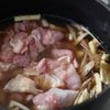 鶏もも肉とごぼうの炊き込みごはんの工程5