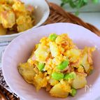 レンジで簡単、カレーポテサラ