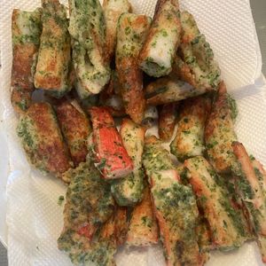 カッパの作ってみた!投稿(コスパ最強☆簡単３ステップ『ちくわとかにかまの磯辺揚げ』)
