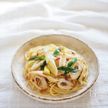 竹輪とネギの和風パスタ