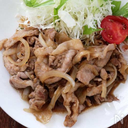 【豚こまで簡単!】しっかり味の生姜焼き