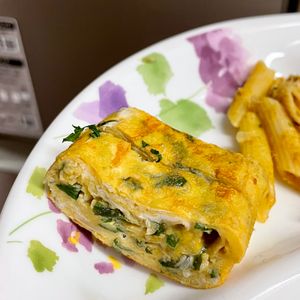 ケの作ってみた!投稿(【卵焼き】お弁当にも◎青じそとじゃこのだし巻き)