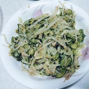 feykigusuの作ってみた!投稿(止まらない！抱えて食べたい！きゅうりともやしのツナナムル)