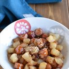 【大根とウインナーのコロコロ甘辛炒め】一口サイズで食べやすい