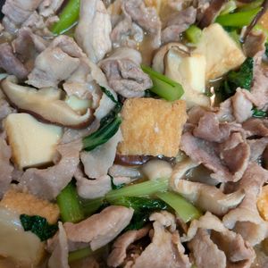 ゆりの作ってみた!投稿(厚揚げと豚バラとほうれん草の旨だれ中華炒め)