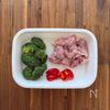 フライパン8分!【鶏肉×ブロッコリー包み蒸し】中華胡麻だれの工程1