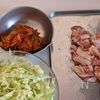居酒屋風【豚キムチーズのとん平焼き】薄焼き卵はレンジで簡単♡の工程1