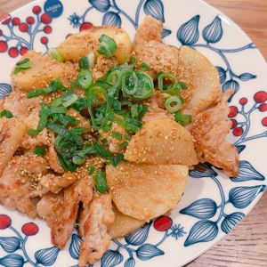 ミルクの作ってみた!投稿(簡単10分！シャキほく♡【豚肉と長芋のごま味噌炒め】)