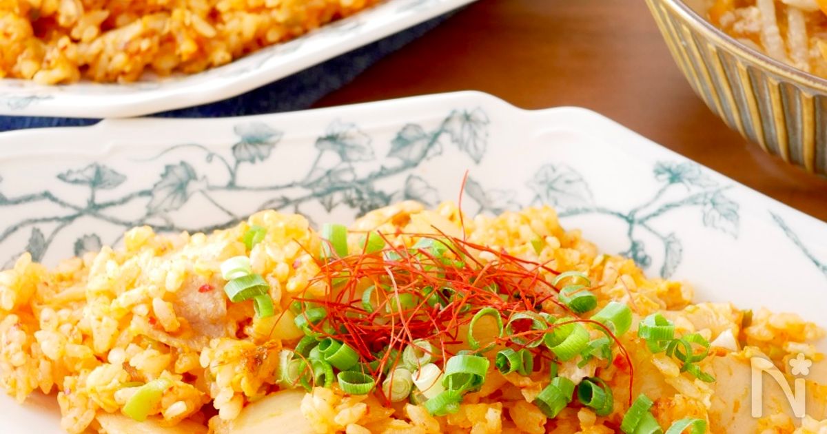 【めんつゆで】和風豚キムチチャーハン