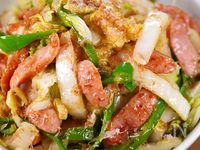 白菜の食べ方1位✨白菜とウインナーの生姜おかかポン酢炒め🤤