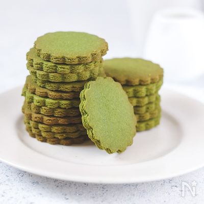 【砂糖・卵なし】米粉で作る♪型抜き抹茶クッキー