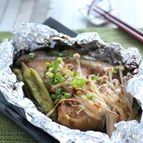 秋鮭の包み焼き。
