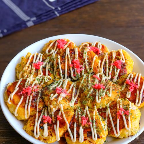 きゃべつとはんぺんと豆腐のお好み風もちもち焼き