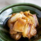 鶏肉とネギの梅酒煮