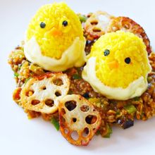 簡単かわいい！ひよこのきのこドライカレー