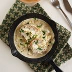 豚肉のマスタードクリーム煮込み