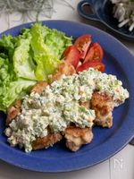 ぽん酢下味で簡単♪焼きチキン南蛮・さわやかセロリタルタル添え