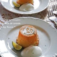 シフォンケーキの素で作るすだちサバラン風
