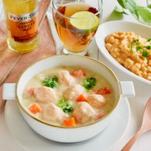 やわらかサケ団子のクリームシチュー【ほっと温まる】（介護食）