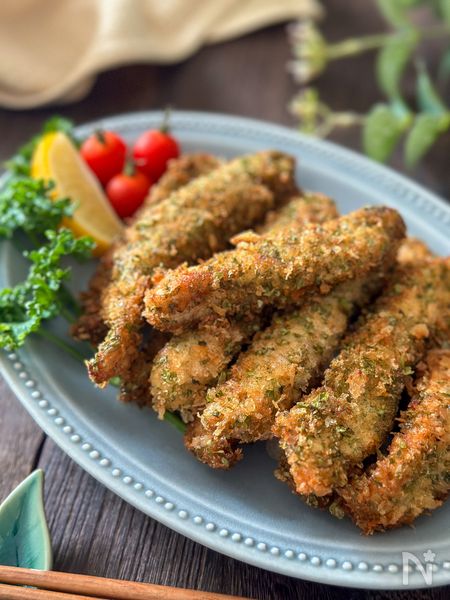 ささみが大変身！【のり塩スティックチキン】