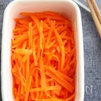 半調理。にんじんの塩ゆで