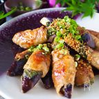 とろりん茄子の豚肉大葉巻き【豚の旨味でなすとろっとろ】