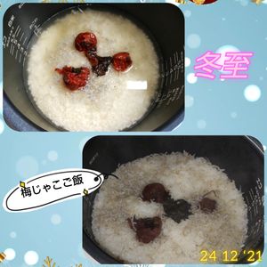 １／アラ還の手習いの作ってみた!投稿(梅じゃこご飯（梅干しとじゃこの炊き込みご飯）【#お弁当】)