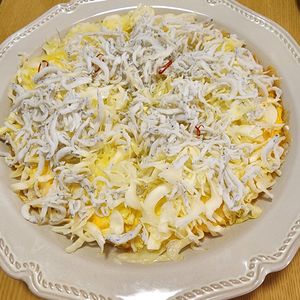 ナムディの作ってみた!投稿(キャベツとしらすのペペロンオムレツ)