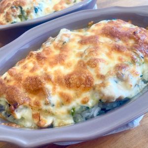 ゆかりの作ってみた!投稿(『チキンとほうれん草のなめらかドリア』絶品ホワイトソース！)