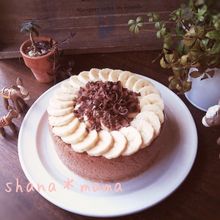 ミキサーで簡単♪チョコバナナNYチーズケーキ♪