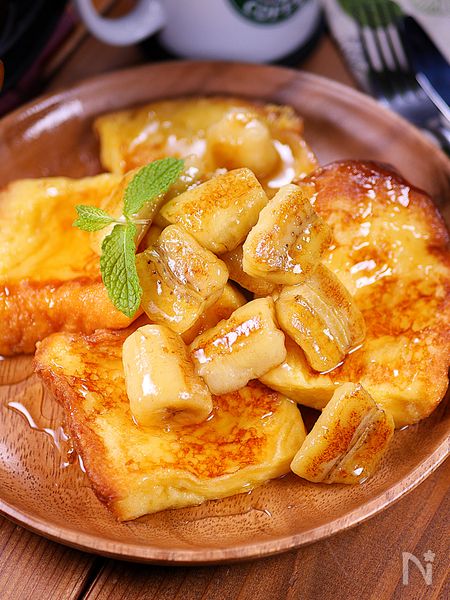 週末は彼とおうちでカフェ気分💕バナナフレンチトースト🤩