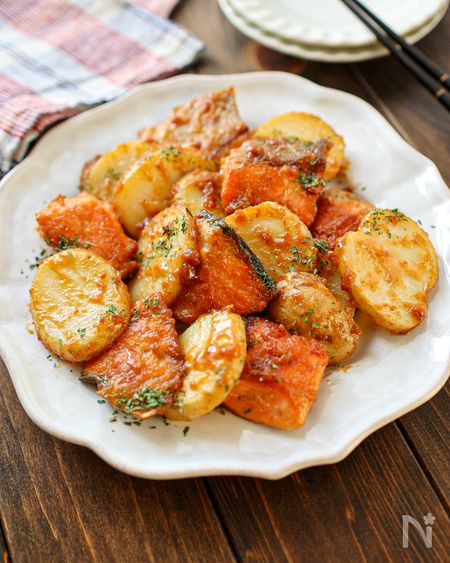 【鮭とじゃがいものみそマヨ】こくうま♡子どもも好きな味！